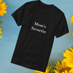 Funny Black "Mum's favourite" T-Shirt