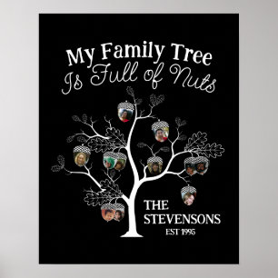 Funny Black Picture Family Tree is Full of Nuts   Poster