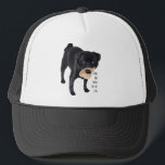 Funny Black Pug  Take Big Bites out of Life Trucker Hat<br><div class="desc">Funny Black Pug  Take Big Bites out of Life</div>