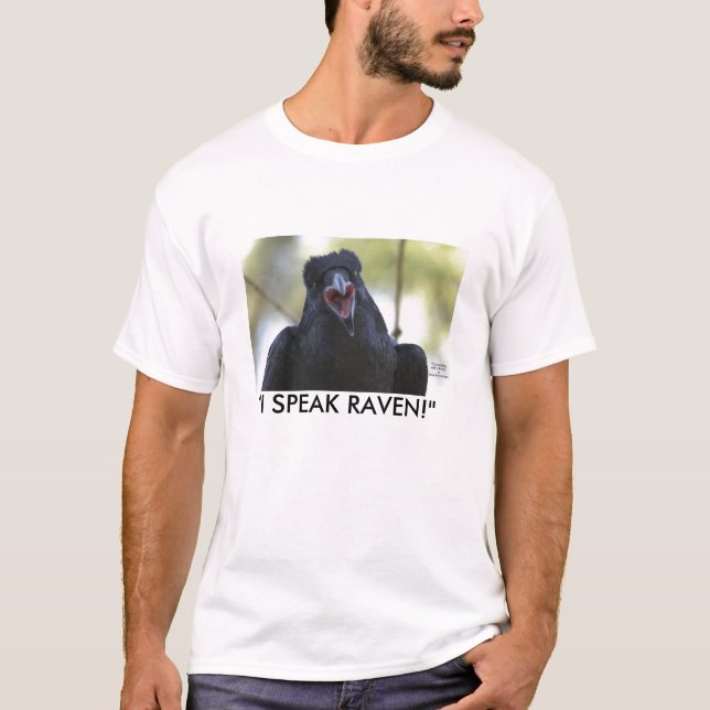 Funny Black Raven Wildlife T-Shirt (Front)