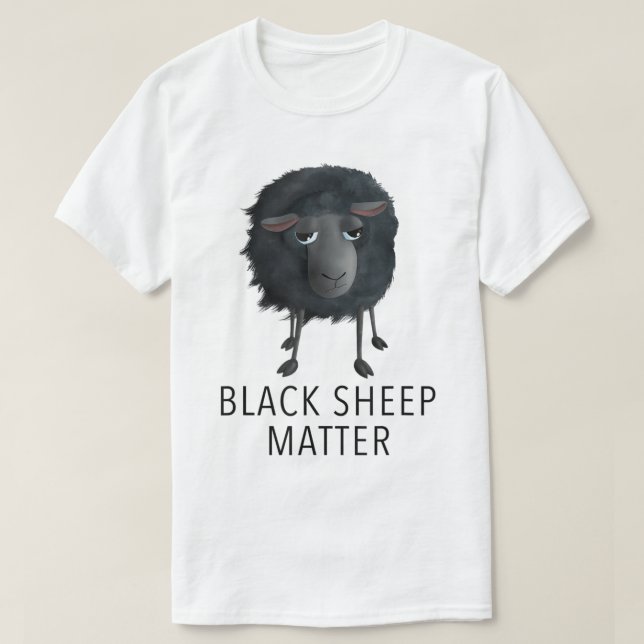Funny Black Sheep Quote Design T-Shirt (Design Front)