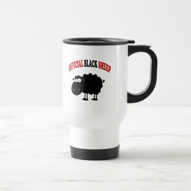 Funny black sheep travel mug (Right)
