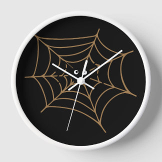 Funny Black Spider On Kids Wall Clock