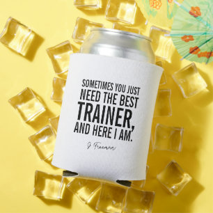Funny Black Text Personal Trainer Saying Can Cooler