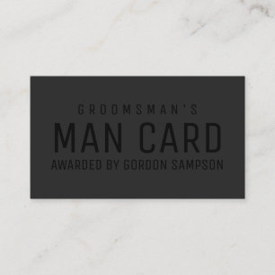 Funny Black Wedding Groomsman Proposal Man Card