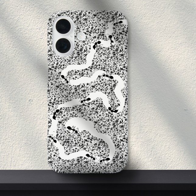 Funny Black White Ant Farm Insect Humour   Case-Mate iPhone Case (Creator Uploaded)