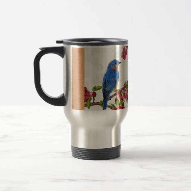 Funny Black & White Cats Apron Travel Mug (Left)