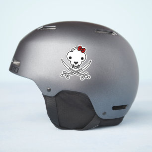 Funny Black White Jolly Kitty Pirate Skull Bones