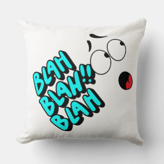 Funny Blah Blah Blah Cartoon Eyes Design Cushion