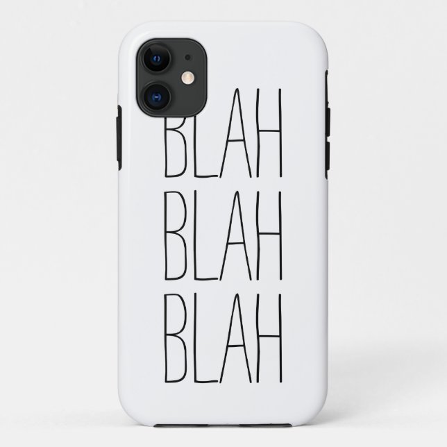 Funny blah blah blah modern trendy hipster humour Case-Mate iPhone case (Back)