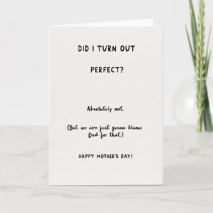 Funny Blame Dad Mothers Day Card