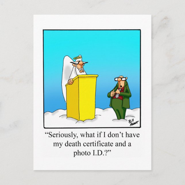 Funny Blessings & Faith Humour Postcard (Front)