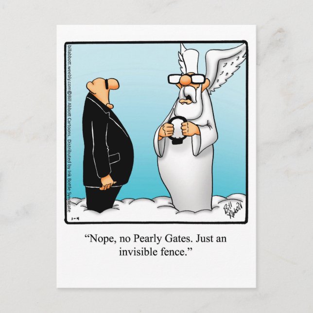 Funny Blessings & Faith Humour Postcard (Front)