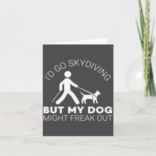 Funny Blind Joke Gift Seeing Eye Dog Skydiving Bli Card