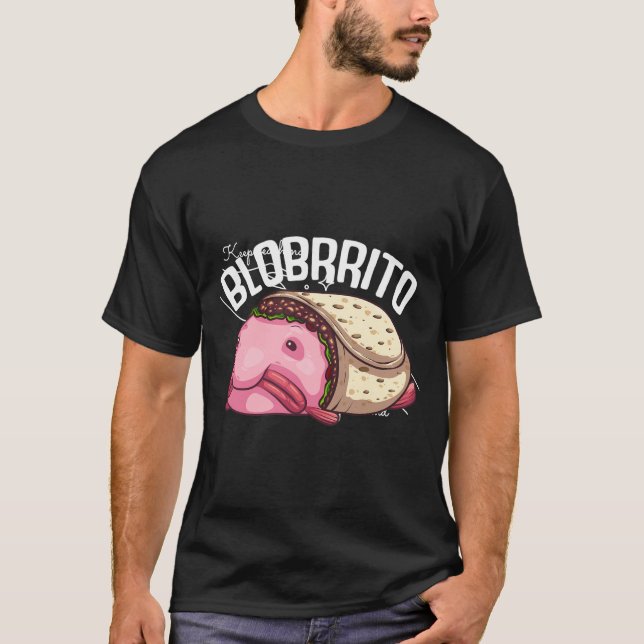 Funny Blobfish Burrito Gift For Fish Lover Men Wom T-Shirt (Front)