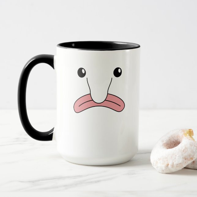 Funny Blobfish Funny Animals Blobfish Costume Mug (With Donut)