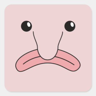 Funny Blobfish Funny Animals Blobfish Costume Squa Square Sticker