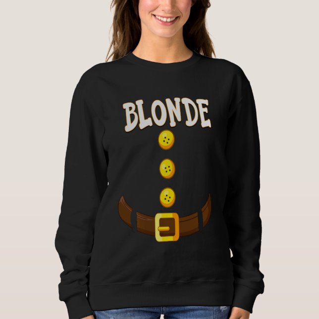 Funny Blonde Christmas Gnome Dwarf Matching Elf Co Sweatshirt (Front)