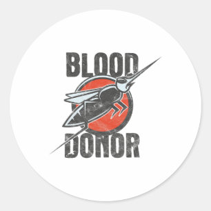Funny Blood Donor Classic Round Sticker