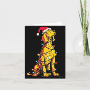 Funny Bloodhound Christmas Graphics Dog Lights Lov Card