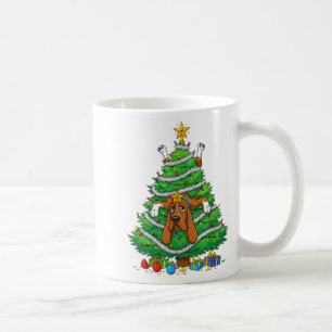 Funny Bloodhound Dog Christmas Tree Lights Kids Me Coffee Mug
