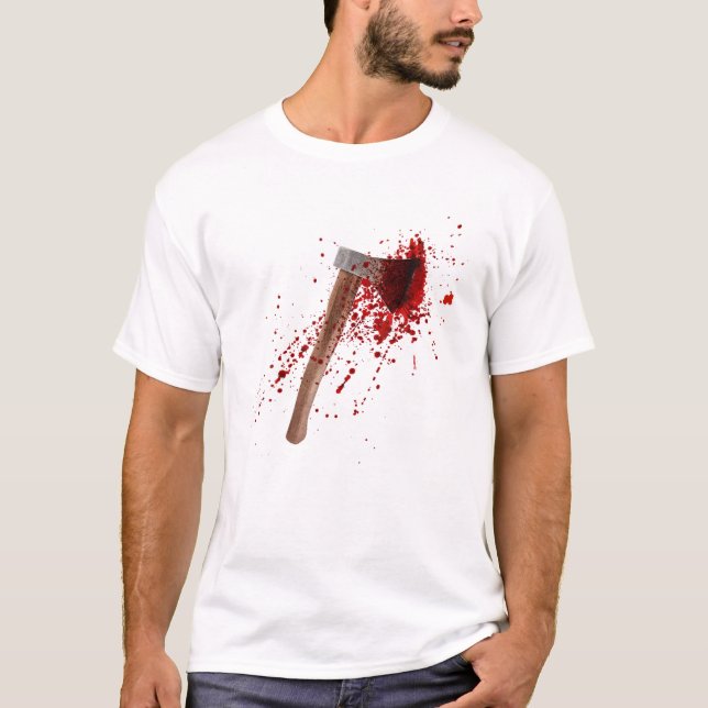 Funny Bloody Axe Halloween Costume Matching Mens W T-Shirt (Front)