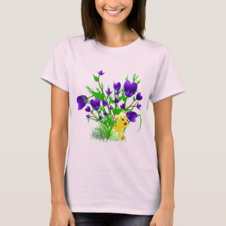 Funny Blooming Hearts Easter Chick Shirt