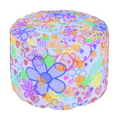 funny blooms pattern + your background pouf (Angled Back)