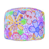 funny blooms pattern + your background pouf (Right)
