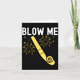 Funny Blow Me Kiss Me Happy New Year Couple Matchi Card