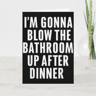 Funny Blow The Bathroom Adult Humor Inappropriate  Card