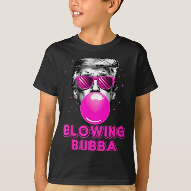 Funny Blowing Bubba  T-Shirt (Front)