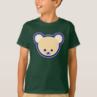Funny Blue Beige Teddy Bear Cute Vector Art