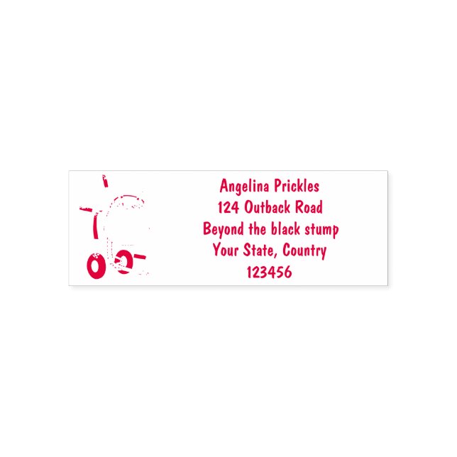 Funny blue cement mixer cartoon illustration self-inking stamp (Design)
