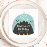 Funny blue dinosaur. Kids dino monster birthday Napkin<br><div class="desc">Kids birthday party napkin with cute funny blue dino. Please contact me if you need additional items.</div>