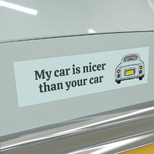 Funny Blue Figaro Car is Nicer Bumper Sticker