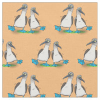 Funny blue footed boobies cartoon illustration