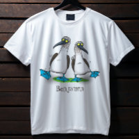 Funny blue footed boobies cartoon illustration