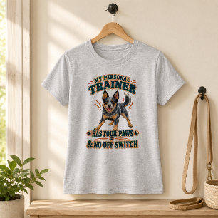 Funny Blue Heeler Personal Trainer T-Shirt