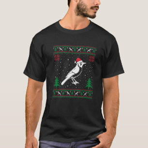 Funny Blue Jay Bird Lovers Santa Hat Ugly Christma T-Shirt