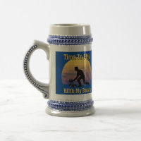 Funny Blue Lawn Bowls Play Time, Beer Stein
