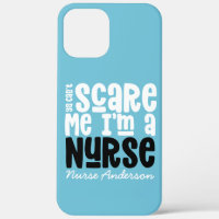 Funny blue nurse typography thanks you modern