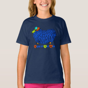 Funny Blue Ram Chinese Year Zodiac Girl Tee