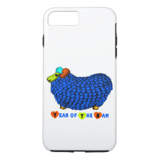 Funny Blue Ram Chinese Year Zodiac iPhone 8 Plus/7 Plus Case