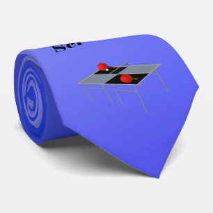 Funny Blue Table Tennis,  Neck Tie