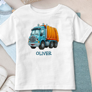 Funny Blue Yellow Dump Truck Toddler T-Shirt
