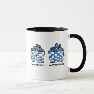 Funny Blueberries Happyberries Happy Blues Cartoon Mug
