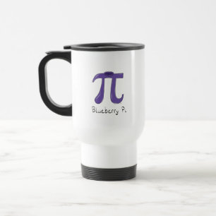 Funny Blueberry Pi Symbol Math Teacher Travel Mug