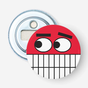 Funny blushing red face magnetic bottle opener