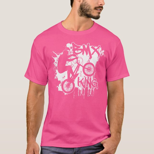 Funny Bmx Riding Bicycle Rider T-Shirt (Front)